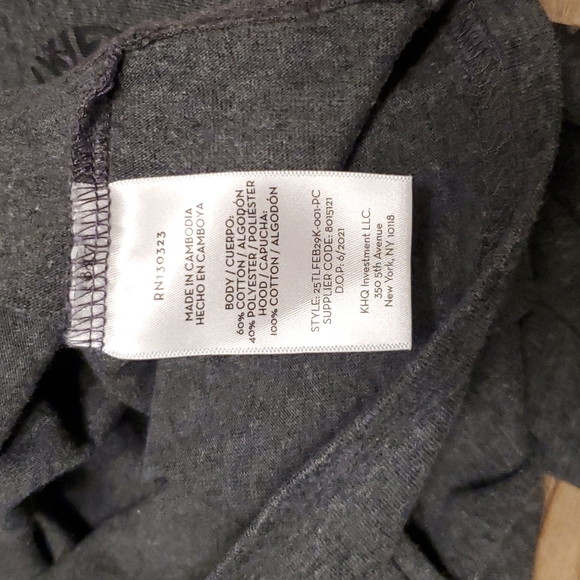 Timberland long sleeve hooded crew neck heavyweight knit top tshirt - Picture 6 of 7